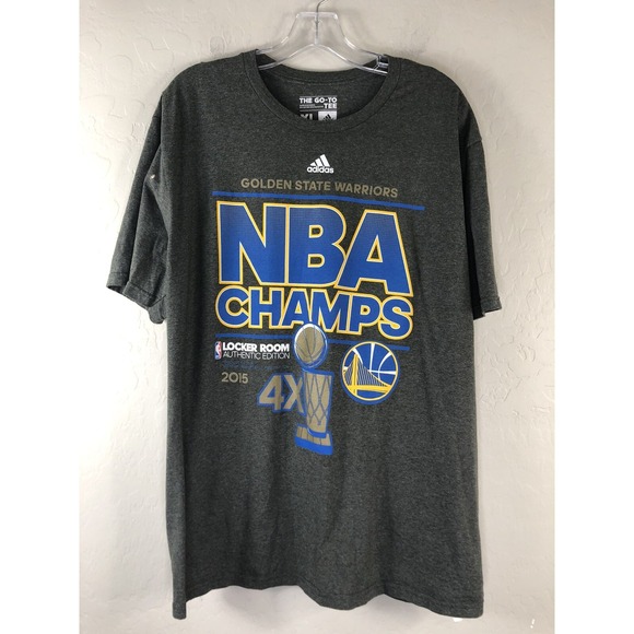 adidas Other - Golden State Warriors Adidas Mens XL 2015 NBA CHAMPS 4x Grey Shirt